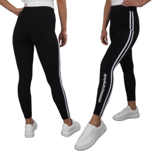 Legginsy Damskie Z Paskami 1 Szt. Xy 7106 Czarny L/xl