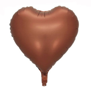Balon 18" Serce Matowe Czekoladowe