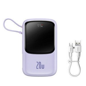 Baseus Qpow Pro | Power Bank 10000mAh PD 20W QC 3.0 z kablem Lightning (do