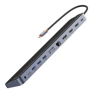 Baseus EliteJoy Gen2 12-Port | Adapter Hub 12w1 USB Type-C Data i PD / 2x H