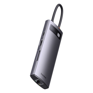 Baseus StarJoy 8-Port | Adapter HUB USB-C - HDMI/ 3*USB3.0/ RJ45/ SD/TF / P