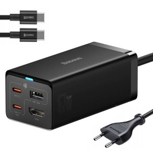 Baseus GAN5 Pro | Ładowarka sieciowa zasilacz adapter hub 2x USB-C USB-A PD