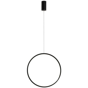 Lampa Sufitowa Wisząca Led Koła Ring Czarna Pilot
