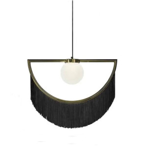 Lampa Sufitowa Wisząca Żyrandol Kula Mosiądz