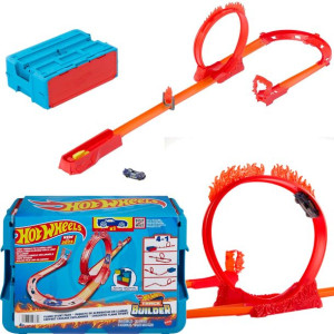 Hot Wheels zestaw Kaskaderska Pętla Ognia + pojazd
