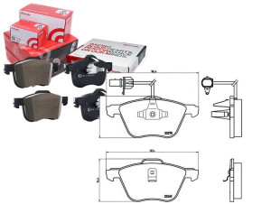 Klocki Hamulcowe Vw T4 98- Z Czuj. Koła 16 Brembo