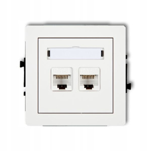 Karlik Deco Mechanizm Gniazda 2xrj45 Kat 5e Biały