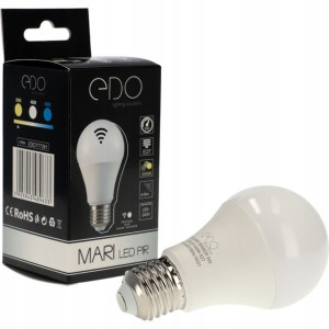 Żarówka LED PIR E27 z czujnikiem ruchu 9W 3000K 806lm ciepła