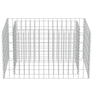 Podwyższona donica gabionowa, galwanizowana stal, 90x50x50 cm