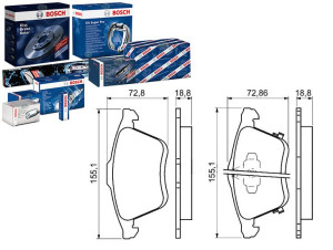 Klocki Hamulcowe Mazda 6 2.3 01.02-02.08 Bosch