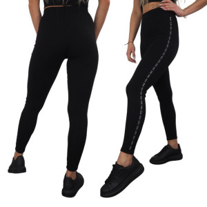 Spodnie Damskie Z Cyrkoniami 1 Szt. Xy 7102 Czarny S/m