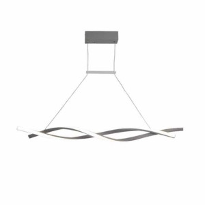 Lampa Sufitowa Wisząca Linowa Szara Led Nowoczesna