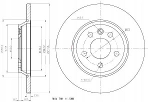 Tarcze Ham. 2szt Vw T. T4 96- Maxgear