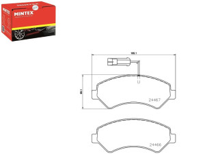 Klocki Hamulcowe Mintex 77367093 355023011 8db T24