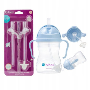 Zestaw B.box Bidon Kubek 240ml + Rurki Do Bidonu