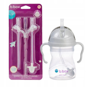 Zestaw B.box Bidon Kubek 240 Ml + Rurki Do Bidonu