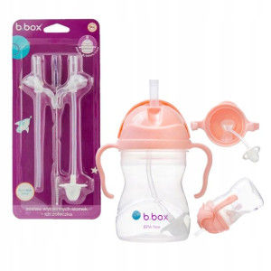 Zestaw B.box Bidon Kubek 240ml + Rurki Do Bidonu