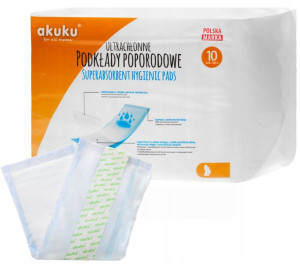 Akuku Superchłonne Podkłady Poporodowe Podpaski 10