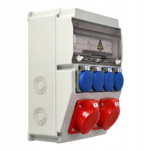 Rozdzielnica budowlana ASTAT 297 Plus IP65 2x16A/5P 4x230V SCHUKO IK08 IP44