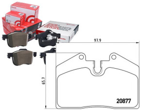 Klocki Hamulcowe Porsche 944 88-91 P+t Brembo