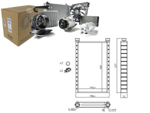 Nagrzewnica (169x252x32) Bmw 1 (e81) 1 (e82) 1 (e8