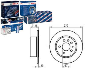 Tarcze Hamulcowe 2szt. Mercedes 123 (c123) 123 T-m