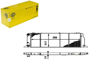 Chłodnica Vw A80 1,6-2,0 78-98 -ac Hella