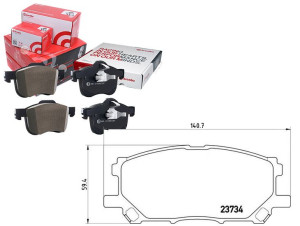Klocki Hamulcowe Lexus Rx300 03-08 Brembo