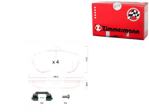 Klocki Hamulcowe Mercedes W204 C-klasa 07-13 Zimme