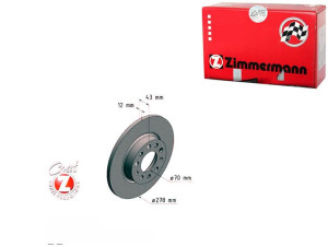 Tarcze Hamulcowe 2szt Alfa Romeo 159 05-11 Tył Zim