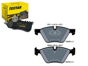 Klocki Hamulcowe Bmw Przód E87 05- Textar