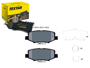 Klocki Hamulcowe Jeep Tył Wrangler Cherokee 07- Te