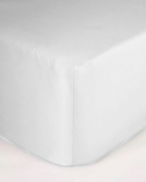Prześcieradło satynowe białe z gumką 140x200 MARO HOME