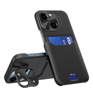 Etui Do Iphone 14 Plus Pokrowiec Portfel Na Kartę Z Podstawką Czarne