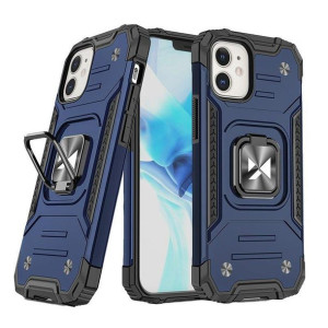 Etui Iphone 14 Plus Pancerny Pokrowiec Uchwyt Magnetyczny Ring Niebieskie