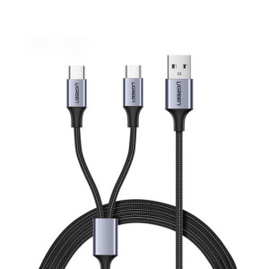 Ugreen Kabel Przewód Splitter Usb - Usb Typ C / Usb Typ C 1m Czarny