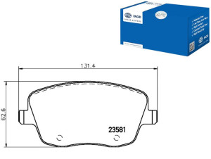 Klocki Hamulcowe Hella Pagid 6q0698151a