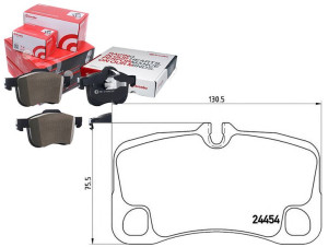 Klocki Hamulcowe Porsche 911 (997) 08- Tył Brembo