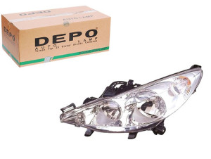 Reflektor Peugeot 207 H1 H7 W5w Py21w 06-15 Le Dep