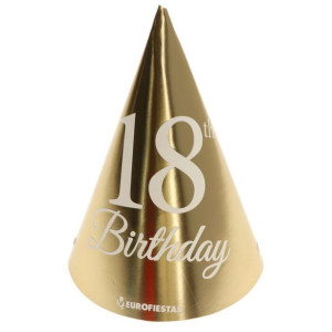Czapeczki Urodzinowe 18th Birthday 6szt