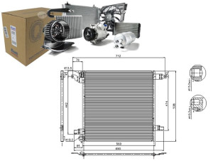 Skraplacz Klimatyzacji Mercedes M (w163) 2.3-5.4 0