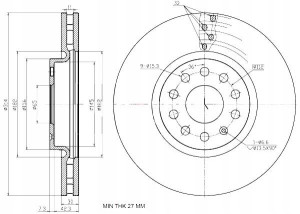 Tarcze Ham. 2szt Vw P. Sharan 10- 314x30 Maxgear