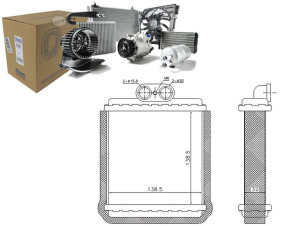 Nagrzewnica (142x142x40) Suzuki Vitara X-90 1.6-2.