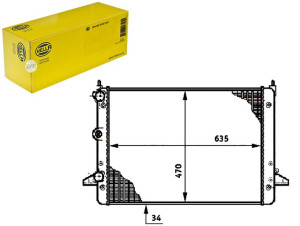 Chłodnica Silnika Hella 7m3121253a 1108999 Ym21800