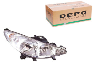 Reflektor Peugeot 207 H7 H1 W5w Py21w 06- Pr Chrom