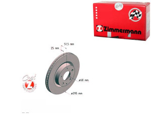 Tarcze Hamulcowe 2szt Mazda 3 13- Przód Zimmermann