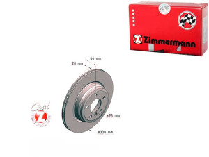 Tarcze Hamulcowe 2szt Bmw 3 F30 11- Tył Zimmermann