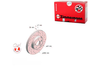 Tarcze Hamulcowe 2szt Renault Laguna 01-07 Zimmerm