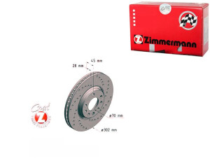 Tarcze Hamulcowe 2szt Opel Vectra C 02-08 Zimmerma