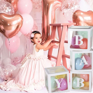 Zestaw Pudełek Baby Love Na Balony 4szt Białe